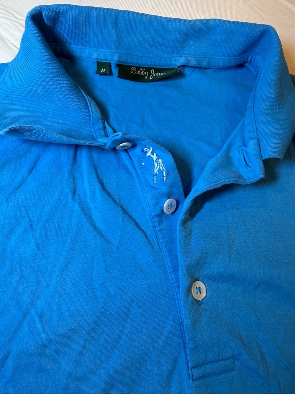 Bobby Jones Men's Blue Polo Shirt size M, 100% cotton